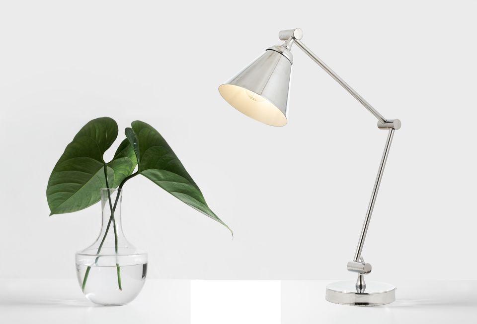 İzzy Çalışma Masası Lambası E27 12W 45x15cm Metal Krom Avonni-ML-62173-02