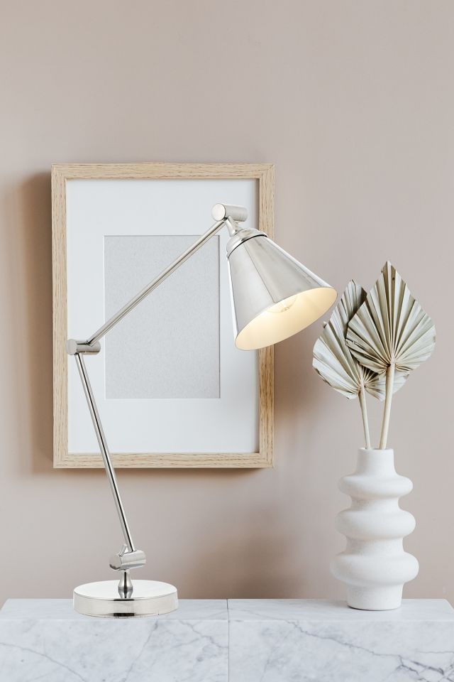 İzzy Çalışma Masası Lambası E27 12W 45x15cm Metal Krom Avonni-ML-62173-02