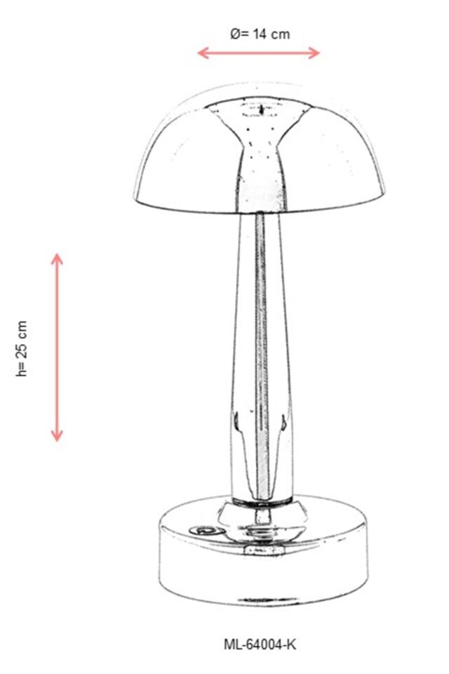 Dark Forest Çalışma Masası Lambası LED 3W 12cm Metal Krom Avonni-ML-64004-K