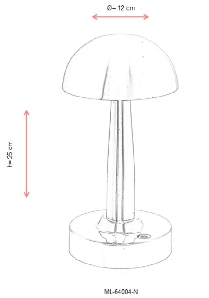 Dark Forest Çalışma Masası Lambası LED 3W 12cm Metal Nikel Avonni-ML-64004-N