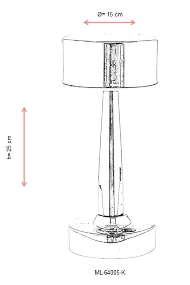Acceptance Çalışma Masası Lambası LED 3W 11cm Metal Krom Avonni-ML-64005-K