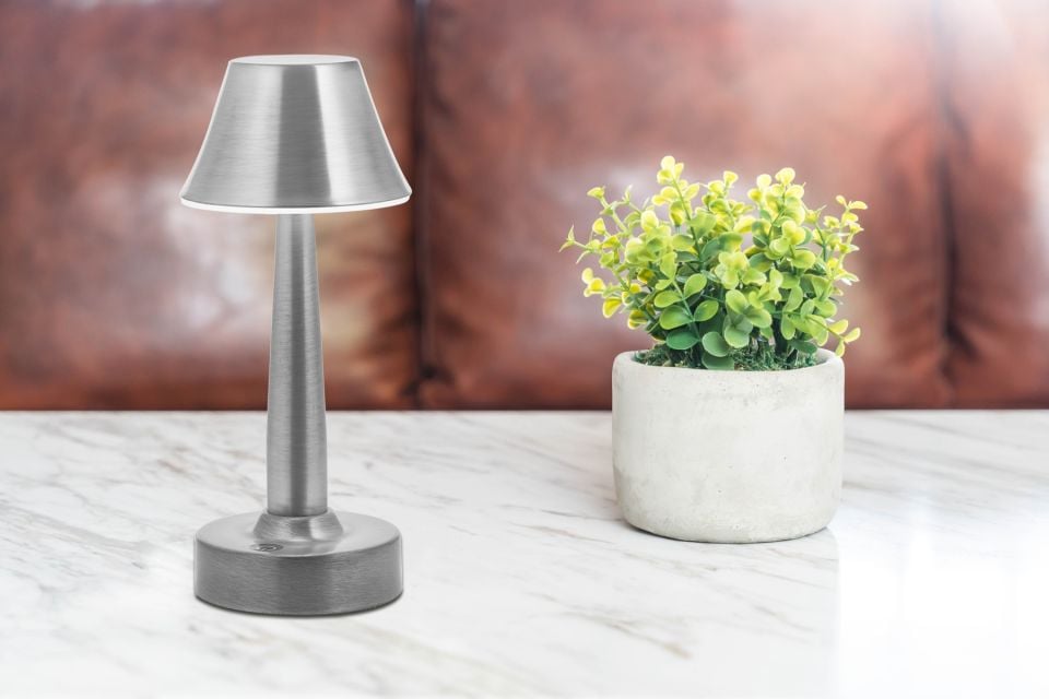 Tracy Çalışma Masası Lambası LED 3W 11cm Metal Nikel Avonni-ML-64006-N