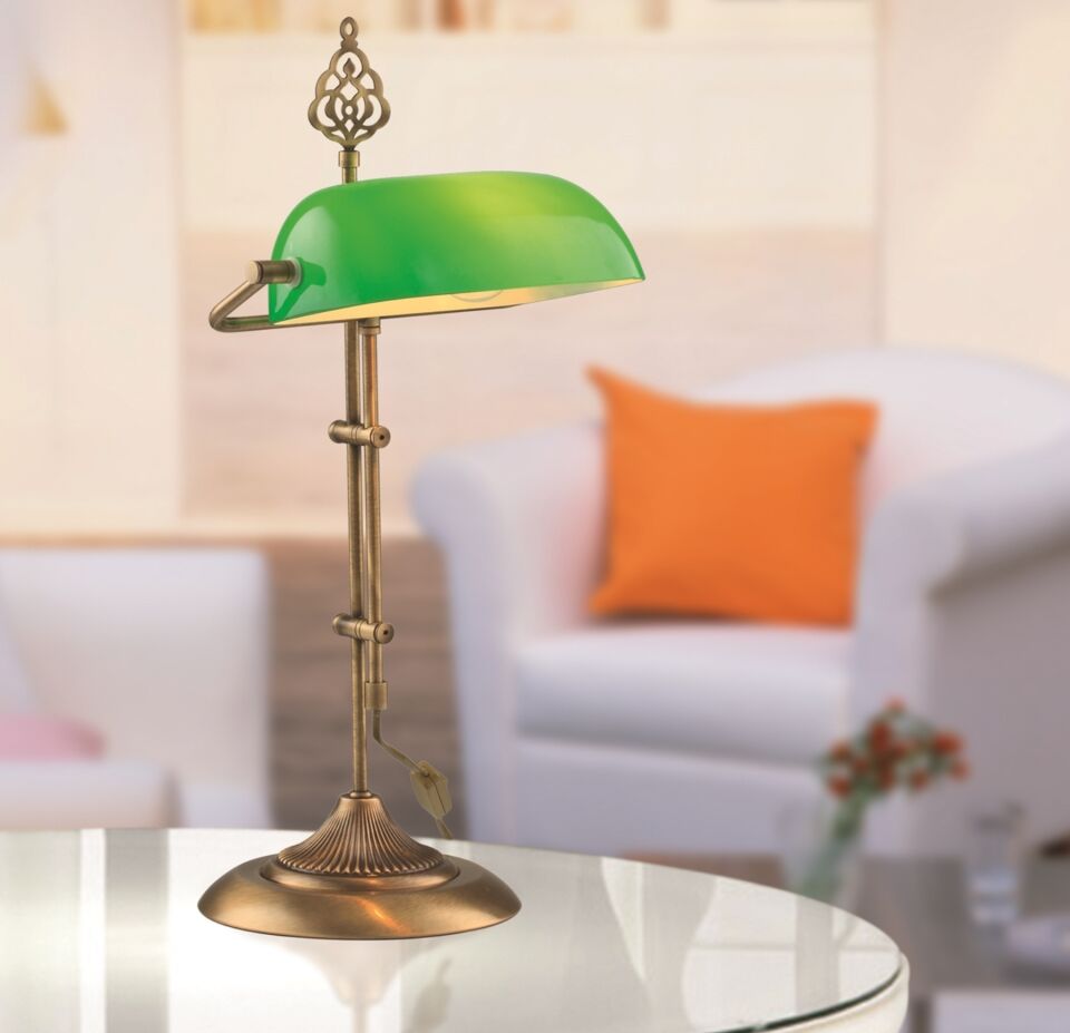 Lara Çalışma Masası Lambası E27 12W 30x20cm Metal Eskitme Avonni-ML-9063-GREEN