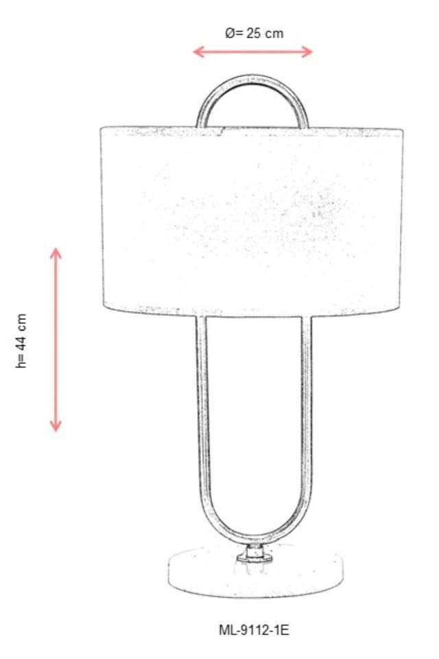Suşi Abajur E27 12W 30cm Metal Eskitme Dorbien-ML-9112-1E
