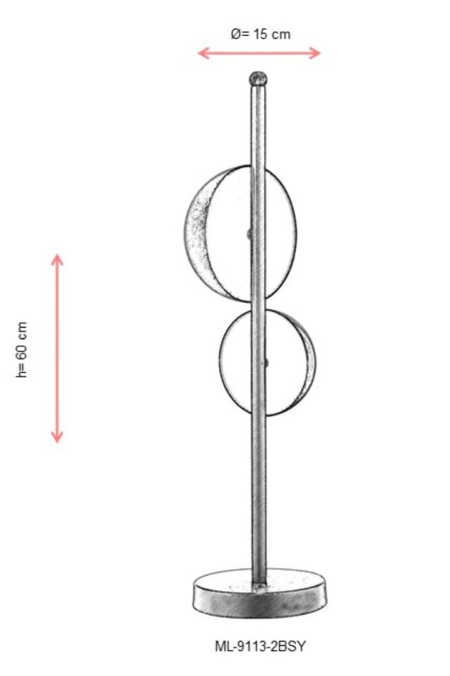Patso Çalışma Masası Lambası E14 24W 15cm Metal Siyah Avonni-ML-9113-2BSY