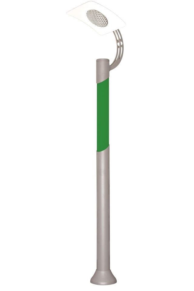 Bahçe Direkleri G12 150W 70cm Çelik Boru Gri/Yeşil Dorbien-BDR-68106-YSL-LED