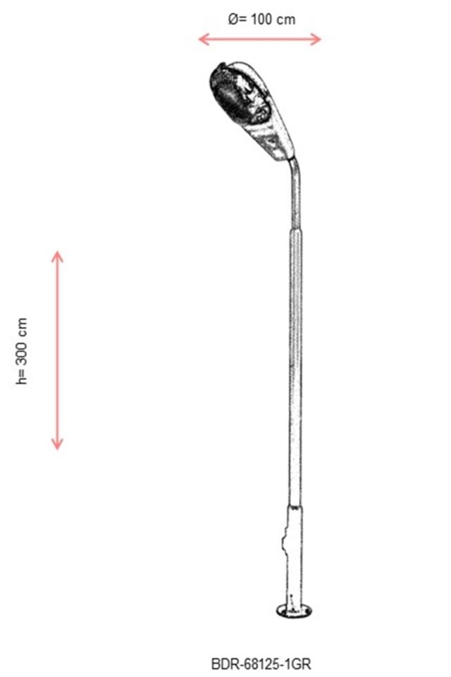 Bahçe Direkleri E27 12W 100cm Çelik Boru Beyaz Dorbien-BDR-68125-1GR