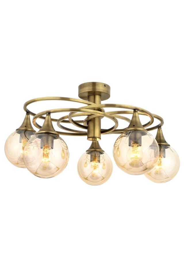 Kayık Modern Avize E27 60W 60cm Metal Eskitme Avonni-AR-1661-5E