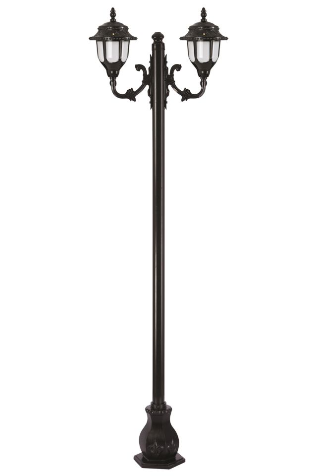 Bahçe Direkleri E27 24W 80x25cm Çelik Boru Siyah Dorbien-BDR-68180-2BSY-M1