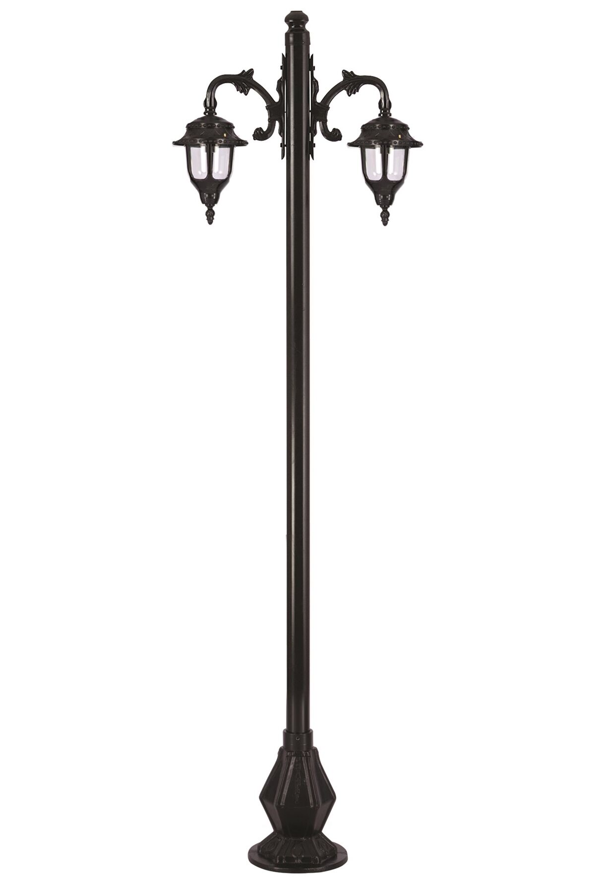 Bahçe Direkleri E27 24W 80x25cm Çelik Boru Siyah Dorbien-BDR-68180-2BSY-M2