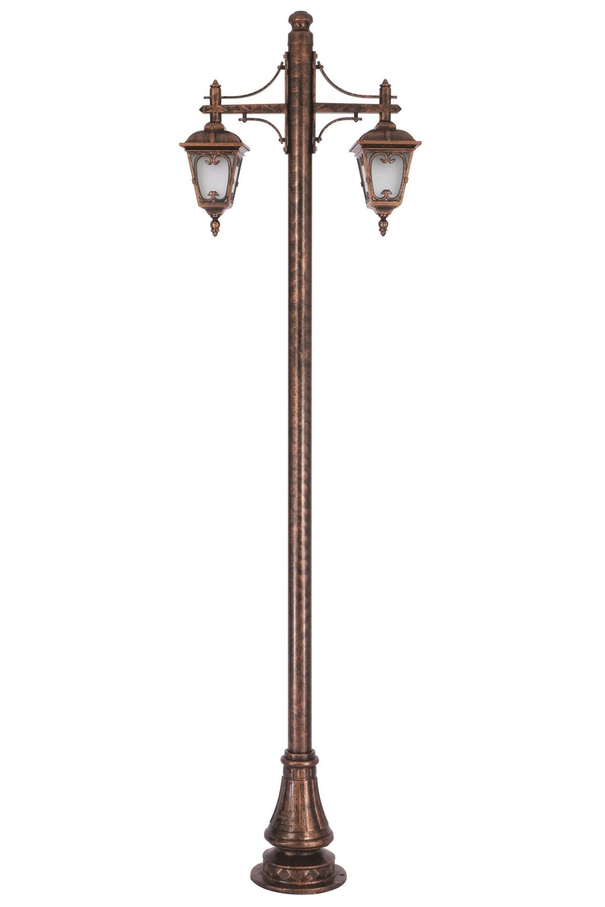 Bahçe Direkleri E27 24W 80x20cm Çelik Boru Kahverengi Dorbien-BDR-68181-2BKR