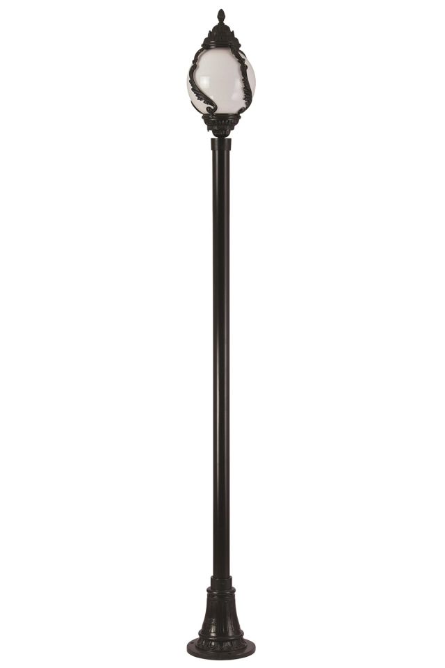 Bahçe Direkleri E27 12W 30cm Alüminyum Siyah Dorbien-BDR-68182-1BSY