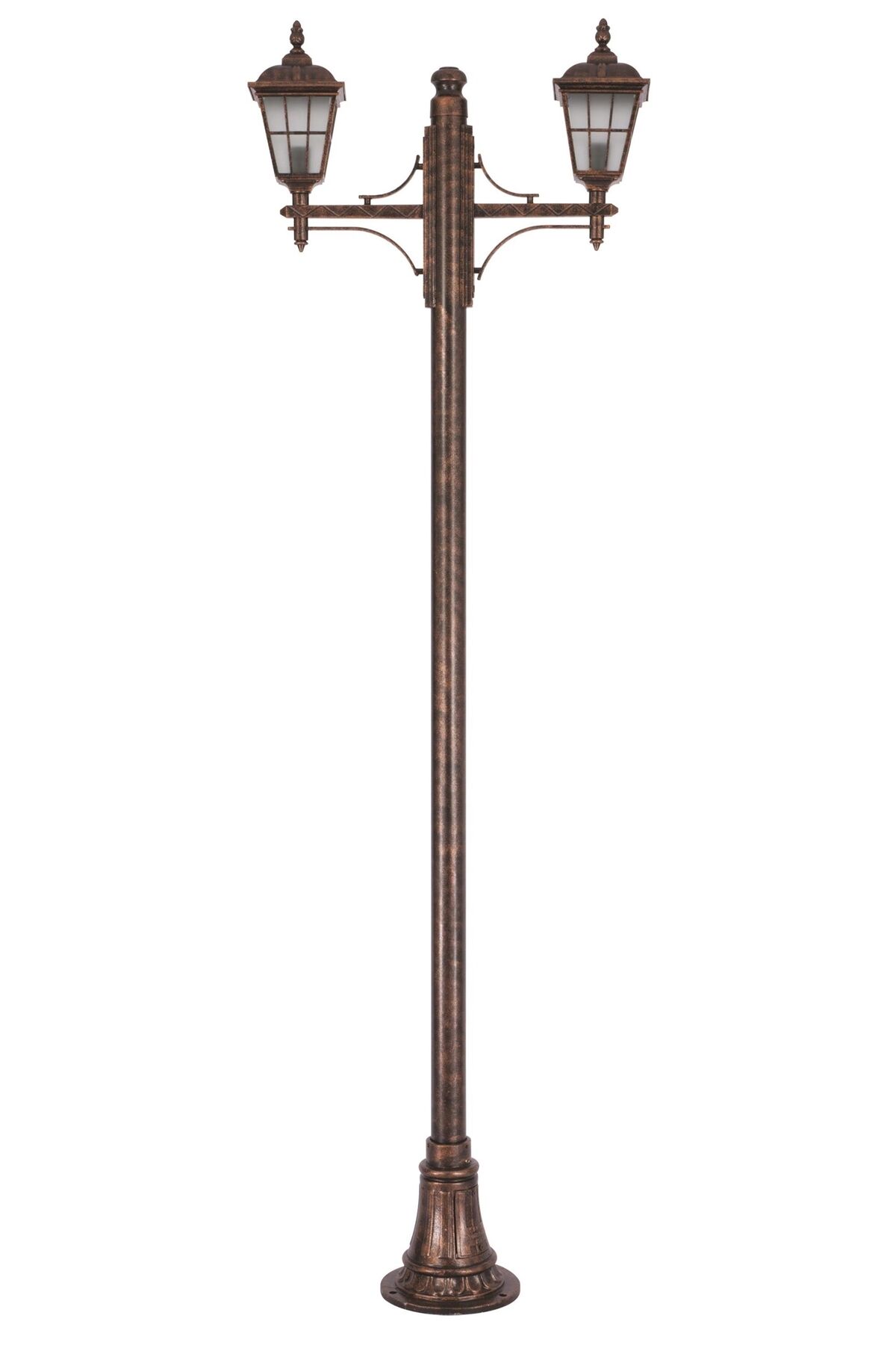 Bahçe Direkleri E27 24W 80x20cm Çelik Boru Kahverengi Dorbien-BDR-68183-2BKR