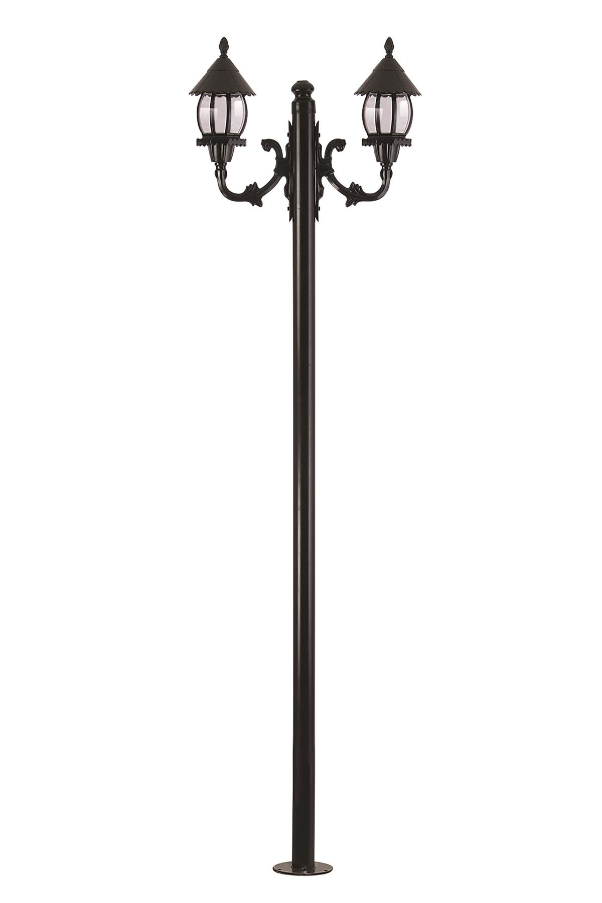 Bahçe Direkleri E27 24W 70x30cm Çelik Boru Siyah Dorbien-BDR-68184-2BSY-M3