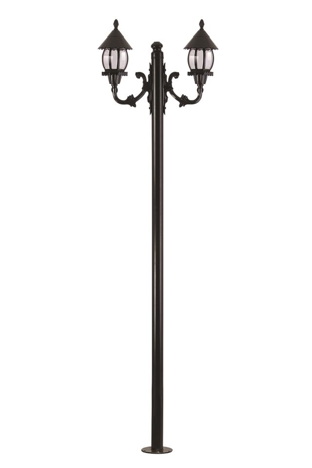 Bahçe Direkleri E27 24W 70x30cm Çelik Boru Siyah Dorbien-BDR-68184-2BSY-M3