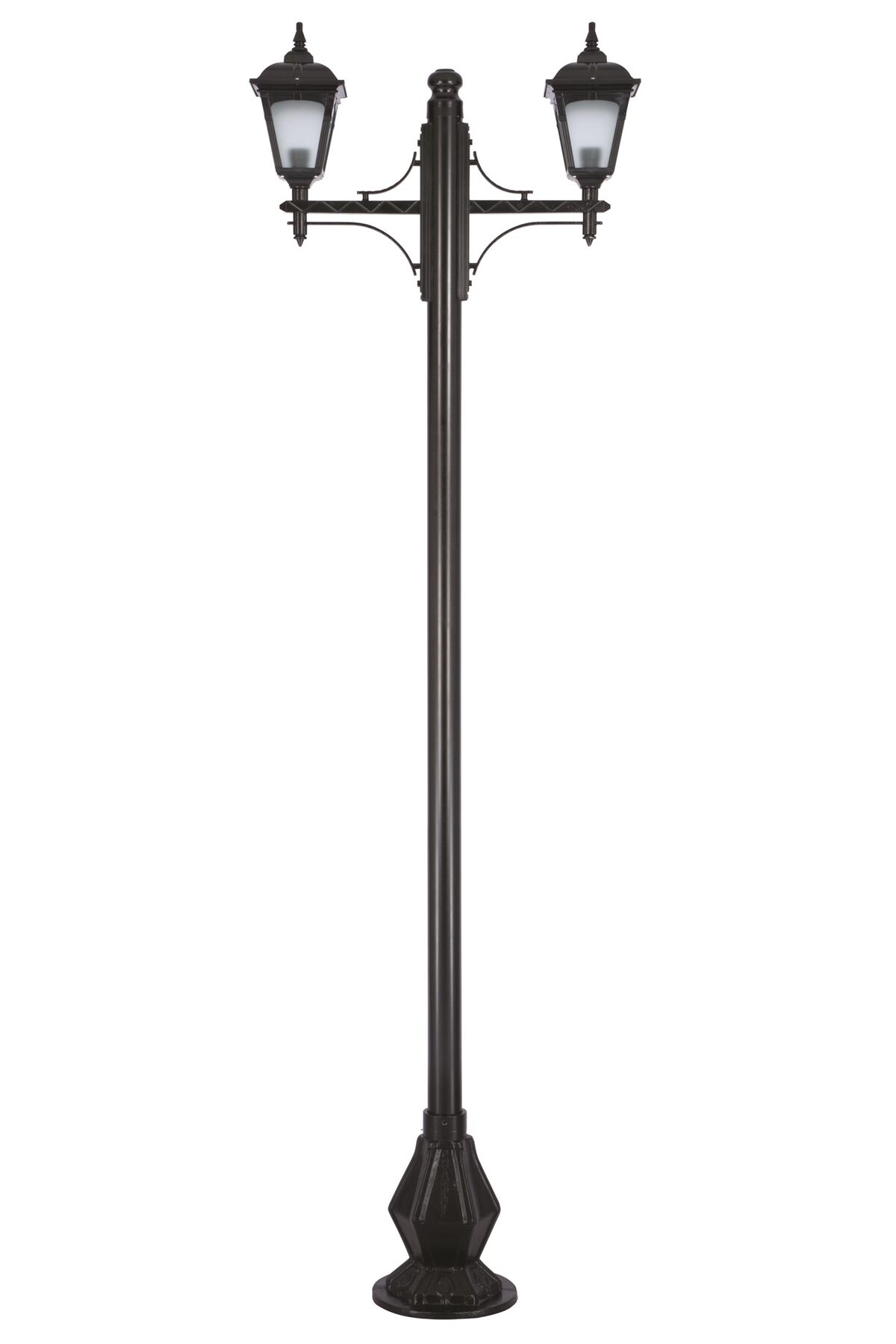 Bahçe Direkleri E27 24W 80x20cm Çelik Boru Siyah Dorbien-BDR-68185-2BSY-M2