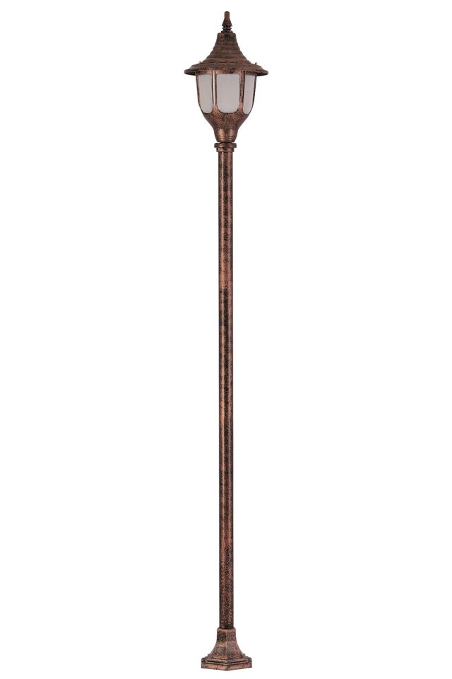Bahçe Direkleri E27 12W 24cm Çelik Boru Kahverengi Dorbien-BDR-68190-1BKR