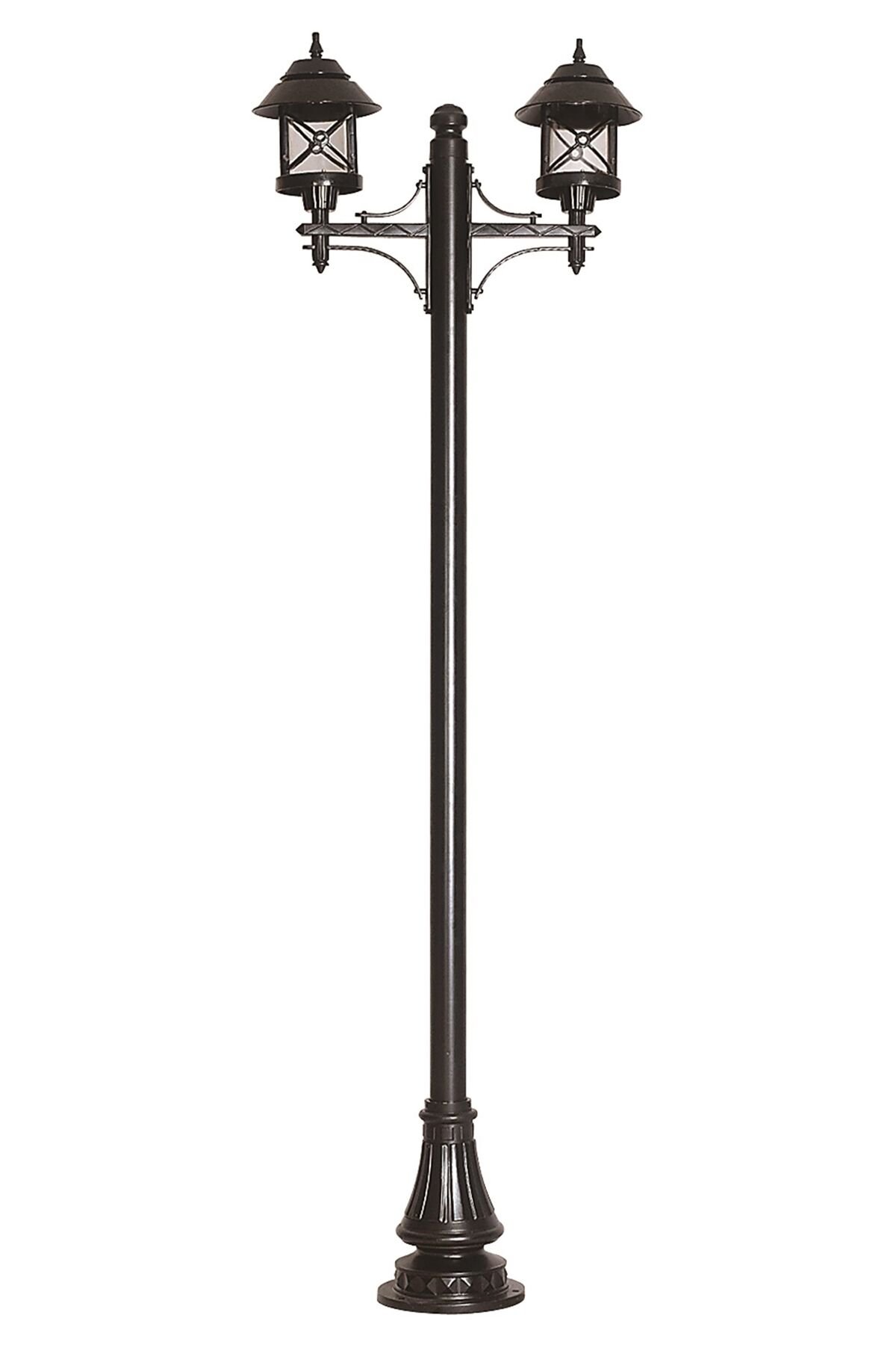 Bahçe Direkleri E27 24W 80x26cm Çelik Boru Siyah Dorbien-BDR-68199-2BSY-M2