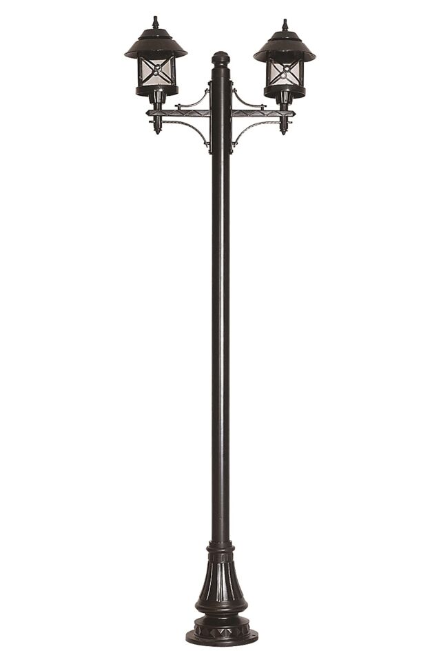 Bahçe Direkleri E27 24W 80x26cm Çelik Boru Siyah Dorbien-BDR-68199-2BSY-M2