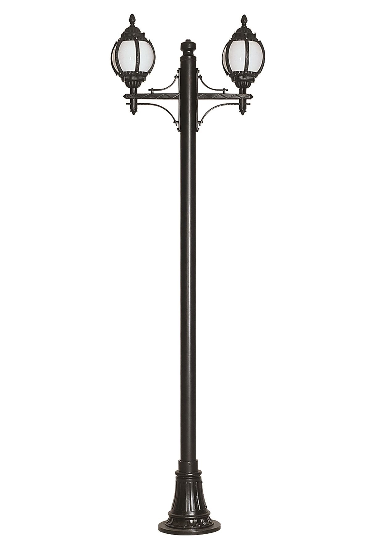 Bahçe Direkleri E27 24W 80x26cm Çelik Boru Siyah Dorbien-BDR-68203-2BSY-M1