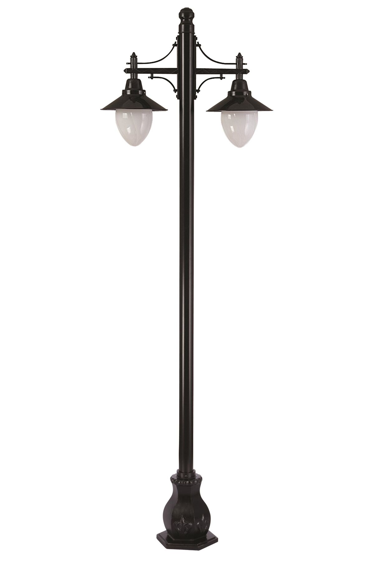 Bahçe Direkleri E27 24W 80x36cm Çelik Boru Siyah Dorbien-BDR-68204-2BSY-M2