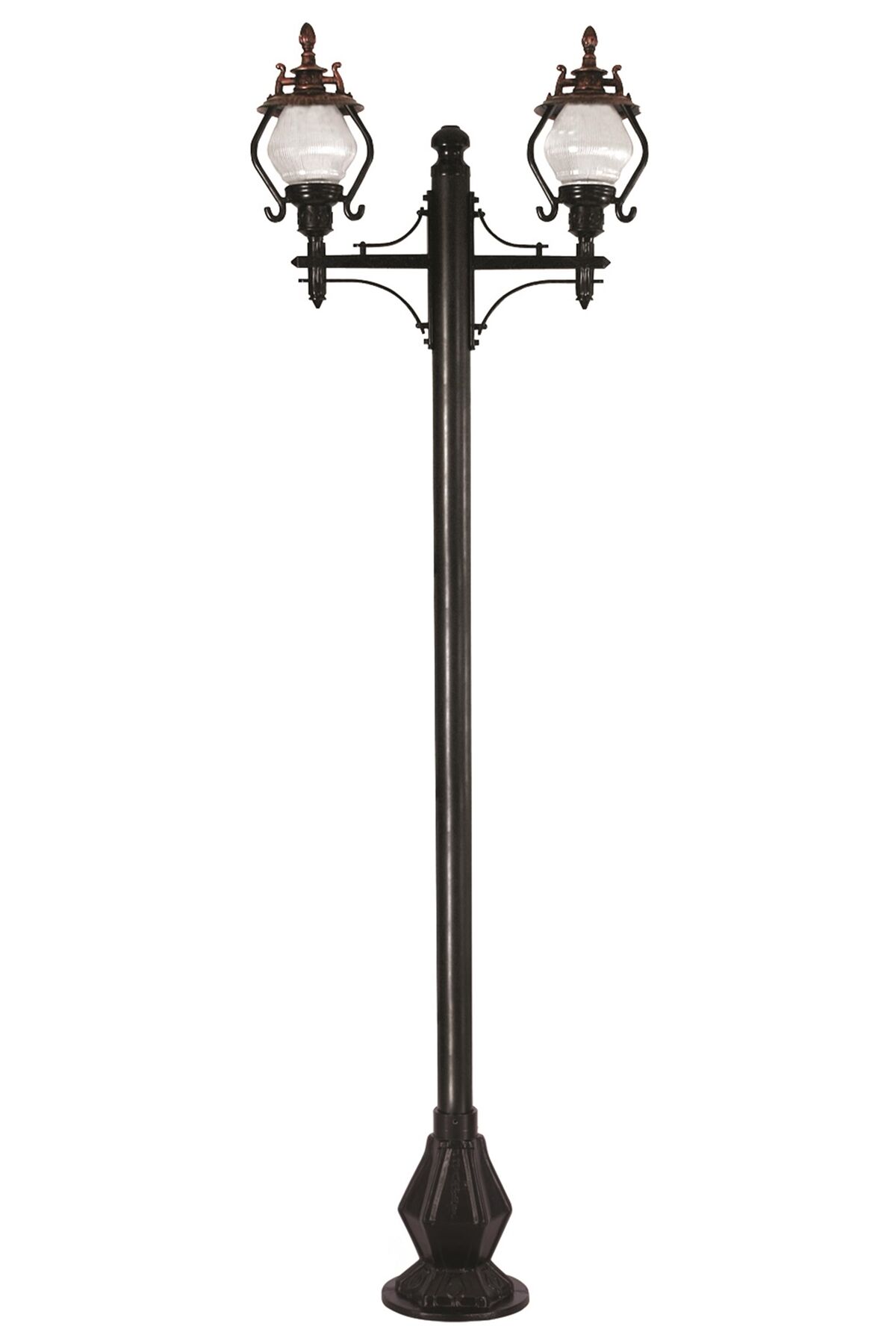 Bahçe Direkleri E27 24W 80x25cm Çelik Boru Siyah Dorbien-BDR-68205-2BSY-M2