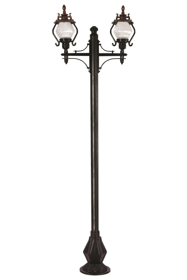 Bahçe Direkleri E27 24W 80x25cm Çelik Boru Siyah Dorbien-BDR-68205-2BSY-M2