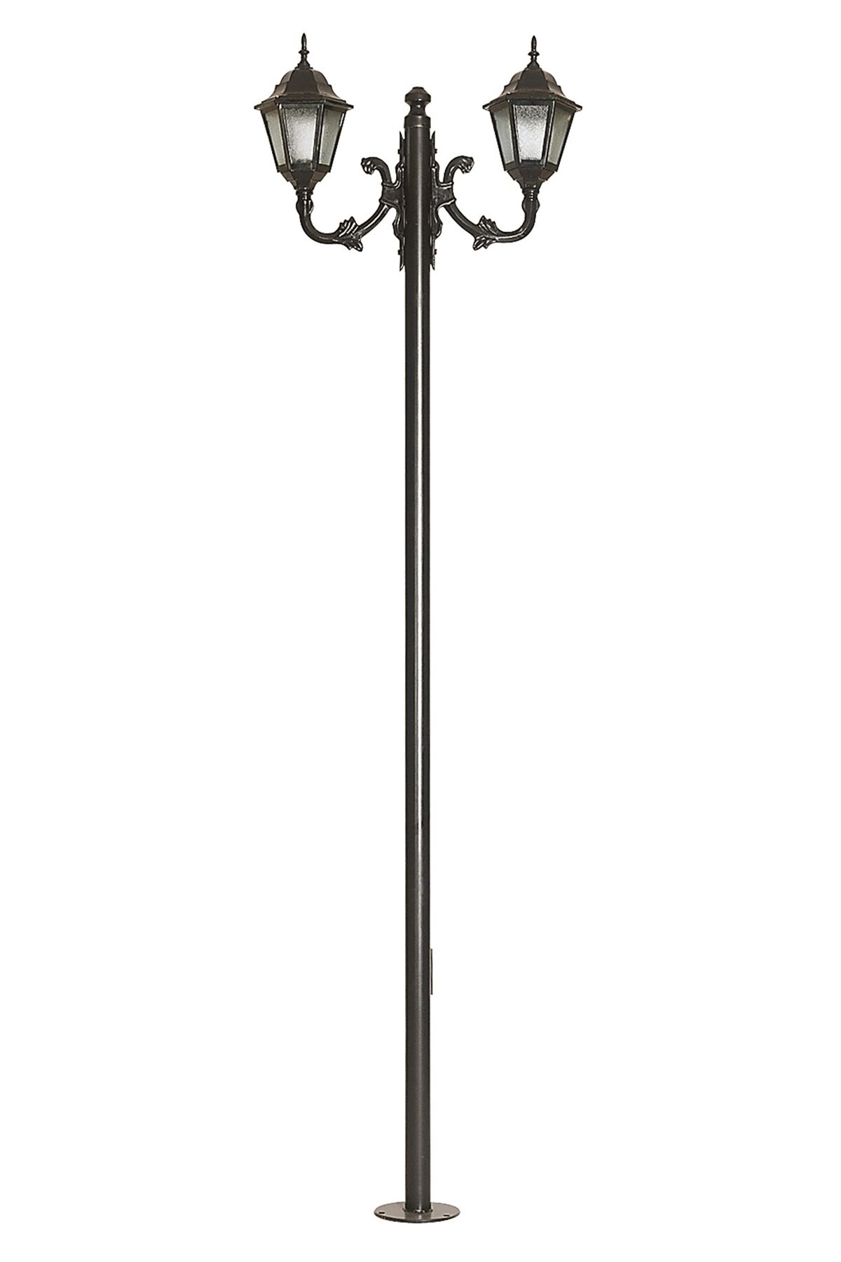 Bahçe Direkleri E27 24W 80x23cm Çelik Boru Siyah Dorbien-BDR-68206-2BSY