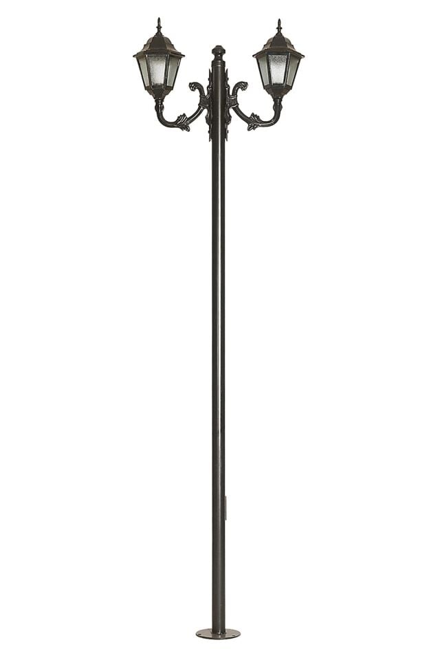 Bahçe Direkleri E27 24W 80x23cm Çelik Boru Siyah Dorbien-BDR-68206-2BSY
