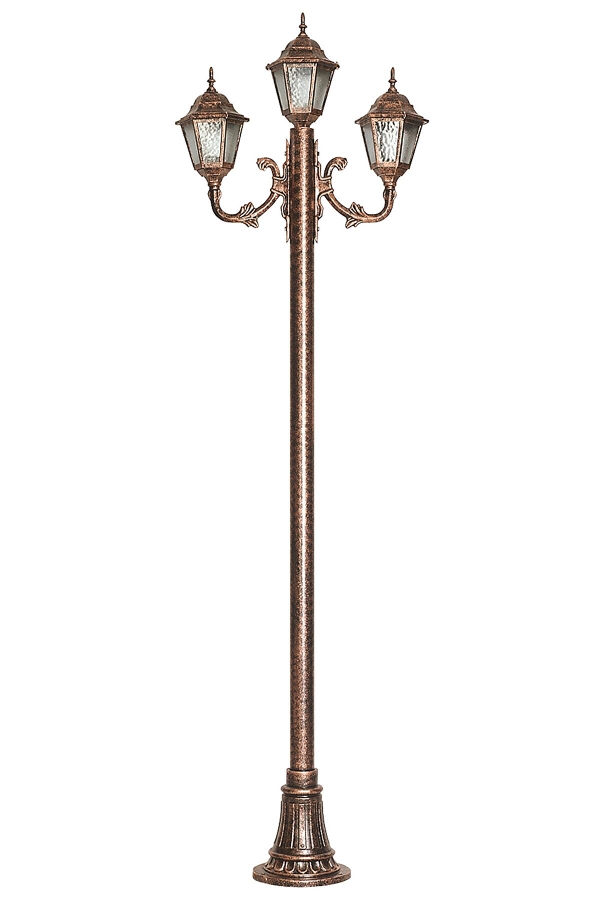 Bahçe Direkleri E27 36W 80cm Çelik Boru Kahverengi Dorbien-BDR-68206-3BKR