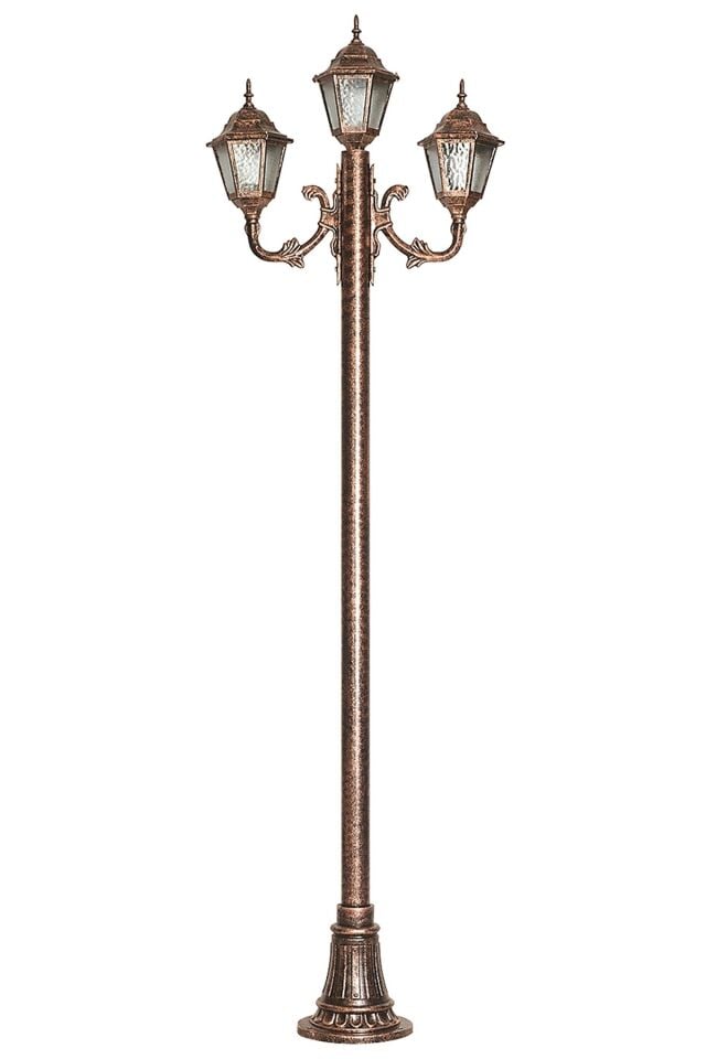 Bahçe Direkleri E27 36W 80cm Çelik Boru Kahverengi Dorbien-BDR-68206-3BKR