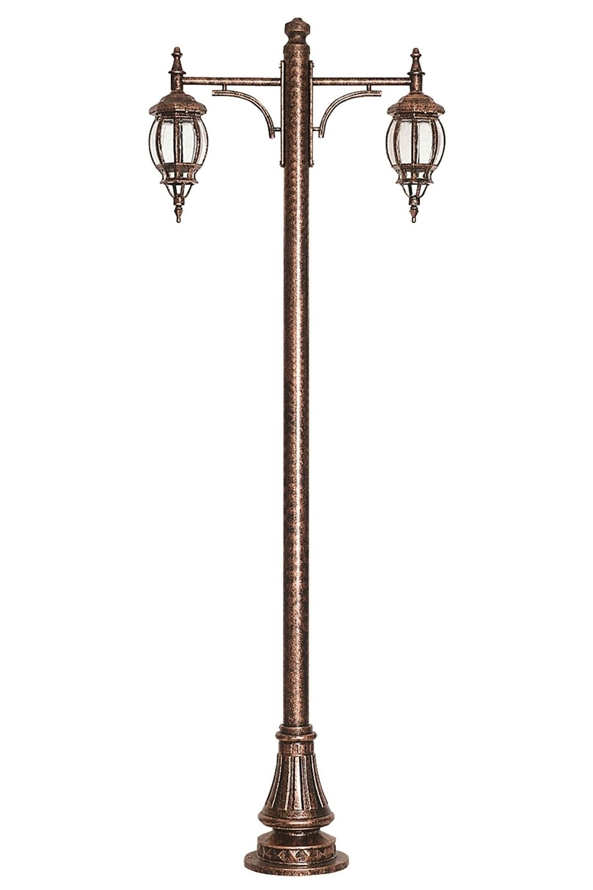 Bahçe Direkleri E27 24W 80x18cm Çelik Boru Kahverengi Dorbien-BDR-68208-2BKR