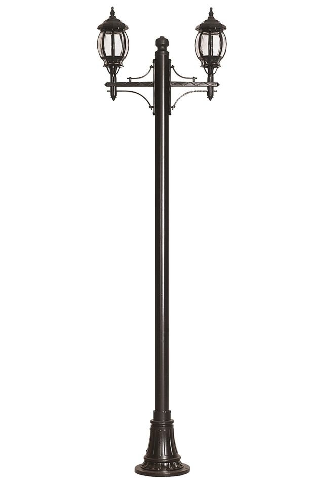 Bahçe Direkleri E27 24W 70x18cm Çelik Boru Siyah Dorbien-BDR-68208-2BSY-M1
