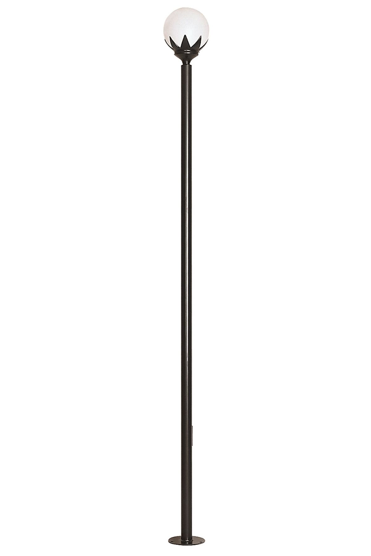 Bahçe Direkleri E27 12W 25cm Çelik Boru Siyah Dorbien-BDR-68209-BSY