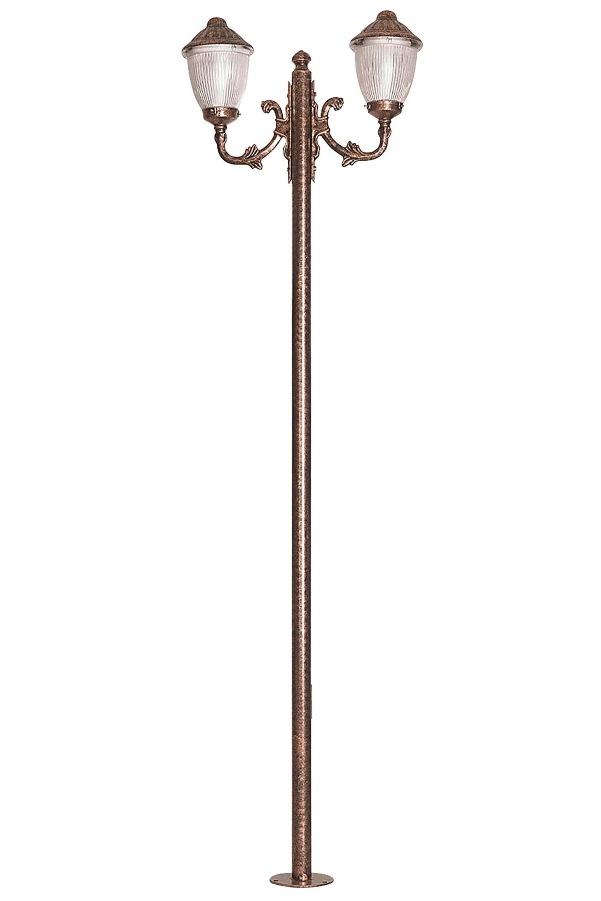 Bahçe Direkleri E27 24W 80x23cm Çelik Boru Kahverengi Dorbien-BDR-68210-2BKR