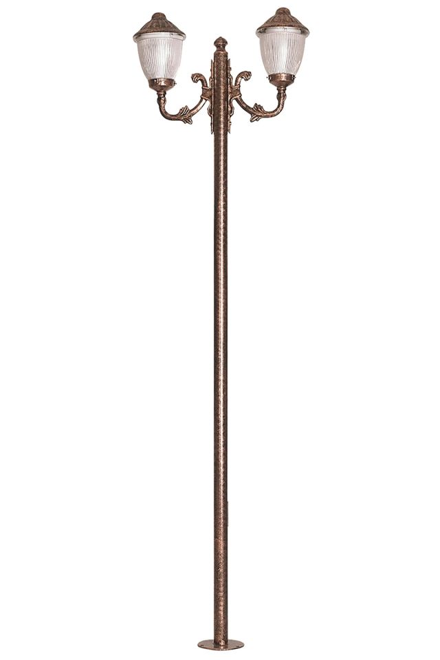Bahçe Direkleri E27 24W 80x23cm Çelik Boru Kahverengi Dorbien-BDR-68210-2BKR