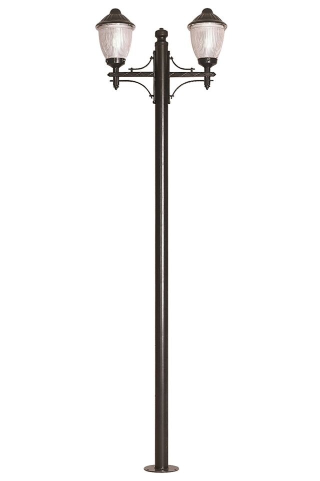 Bahçe Direkleri E27 24W 80x23cm Çelik Boru Siyah Dorbien-BDR-68210-2BSY-M2