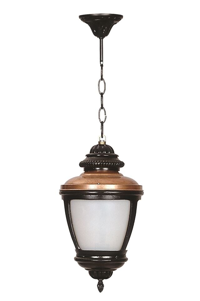 Bahçe Fenerleri E27 12W 26cm Alüminyum Kahverengi/Siyah Dorbien-BFE-68011-BSY-OP