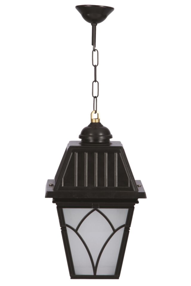 Bahçe Fenerleri E27 12W 23cm Alüminyum Siyah Dorbien-BFE-68038-BSY-OP