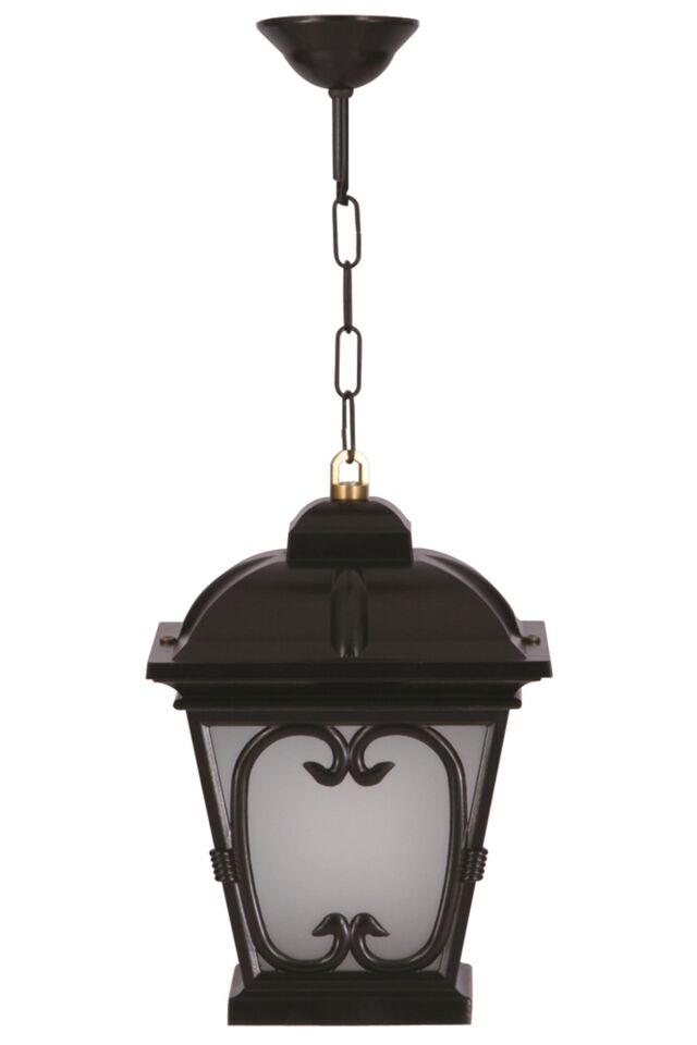 Bahçe Fenerleri E27 12W 23cm Alüminyum Siyah Dorbien-BFE-68044-BSY-OP