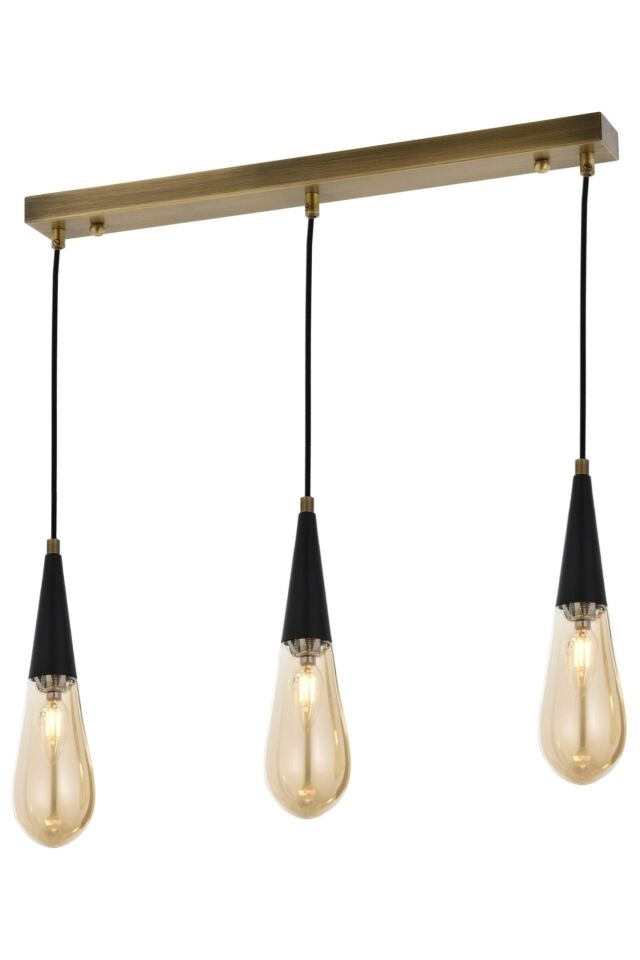 Zümre Modern Avize E14 18W 65x10cm Metal Eskitme Avonni-AV-4236-3EY