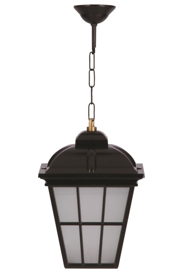 Bahçe Fenerleri E27 12W 23cm Alüminyum Siyah Dorbien-BFE-68046-BSY-OP