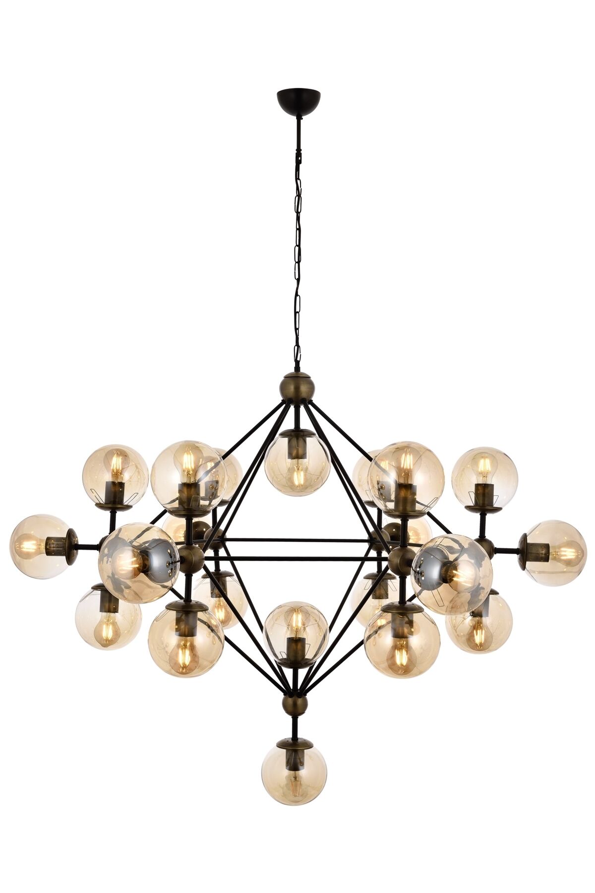 Bee Modern Avize E27 252W 150cm Metal Siyah Avonni-AV-4258-21BSY