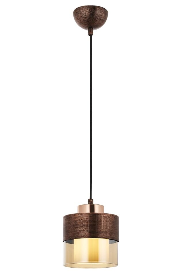 Cabin Modern Avize E27 12W 15cm Metal Bakır Patina Avonni-AV-4288-1CPR