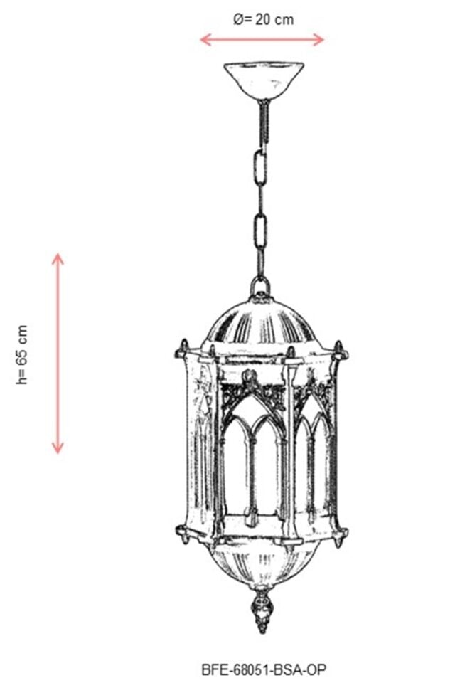 Bahçe Fenerleri E27 12W 20cm Alüminyum Sarı Dorbien-BFE-68051-BSA-OP