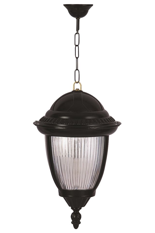 Bahçe Fenerleri E27 12W 25cm Alüminyum Siyah Dorbien-BFE-68053-BSY