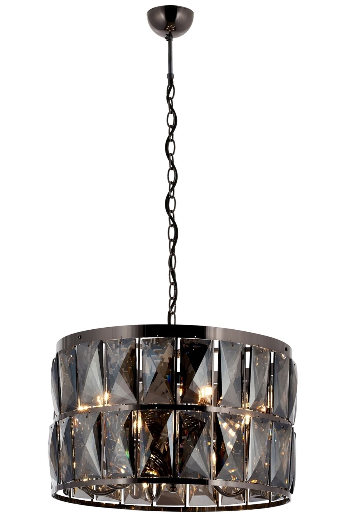 Asel Klasik Avize E14 36W 45cm Metal Siyah Avonni-AV-4306-F45