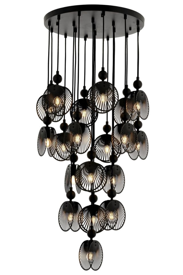 Gypsy Modern Avize E27 228W 50cm Metal Siyah Avonni-AV-4317-19BSY