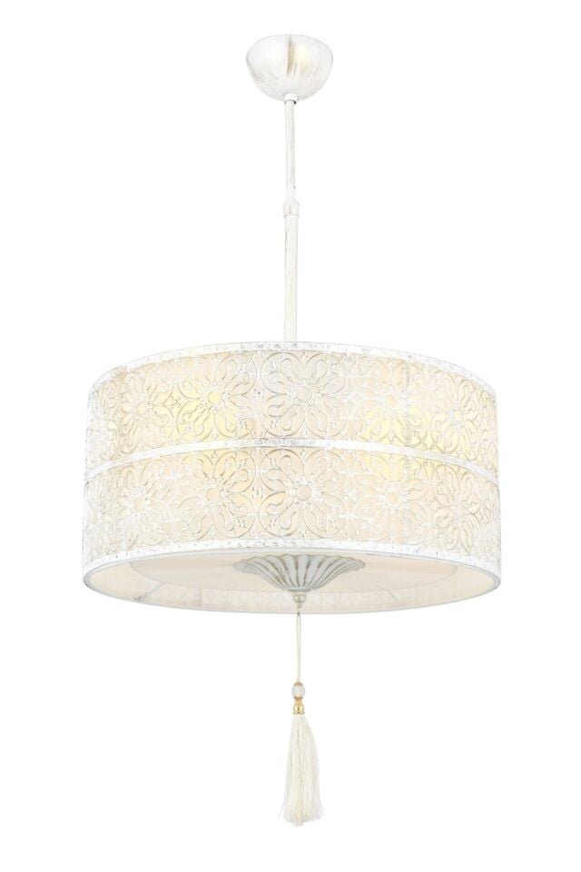 Meryem Modern Avize E27 36W 40cm Metal Beyaz Patina Avonni-AV-4330-3B