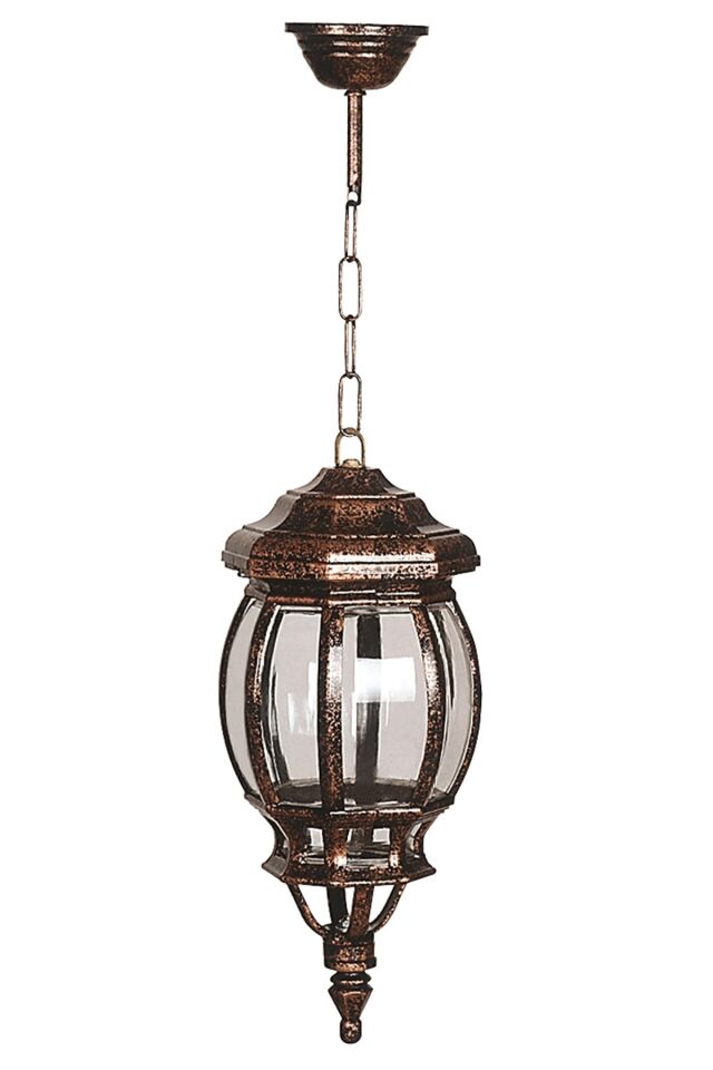 Bahçe Fenerleri E27 12W 20cm Alüminyum Kahverengi Dorbien-BFE-68063-BKR